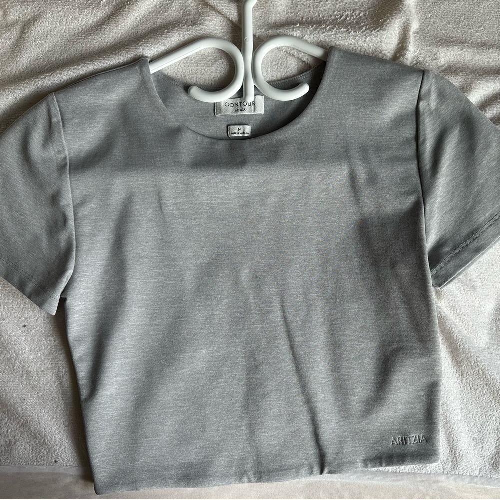 Aritzia Kids Light Gray Short Sleeve Tee